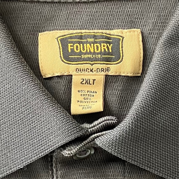 The Foundry Big & Tall Supply Co. Men's Big & Tall Quick-Dri Polo Shirt SIZE 2XL - Picture 5 of 11